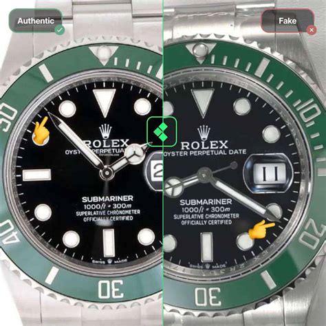 rolex submariner date fake vs real|how to tell genuine rolex.